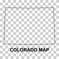 Colorado map shape, united states of america. Flat concept icon symbol vector illustration