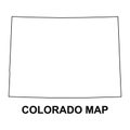 Colorado map shape, united states of america. Flat concept icon symbol vector illustration