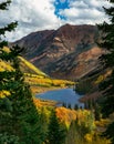 Colorado Maroon Bells in the fall Royalty Free Stock Photo