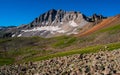 Colorado Mountain Peak Stand High with Snow Packs and open Tundra