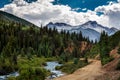 Colorado Mountains and friver Royalty Free Stock Photo