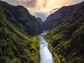 Colorado Mountains and friver Royalty Free Stock Photo