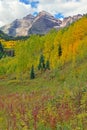 Colorado Mountains - Maroon Bells in Autumn Royalty Free Stock Photo