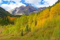 Colorado Mountains - Maroon Bells in Autumn Royalty Free Stock Photo