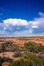 Dramatic view looking east over Grand Junction from Colorado National Monument Royalty Free Stock Photo