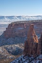 Colorado National Monument Landscape in Winter Royalty Free Stock Photo