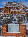 Map at West Entrance Colorado Natl Monument Royalty Free Stock Photo