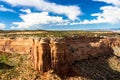 Massive rock walls and vast canyons characterize Colorado National Monument Royalty Free Stock Photo