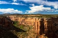 Massive rock walls and vast canyons characterize Colorado National Monument Royalty Free Stock Photo