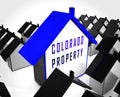 Colorado Property Icon Represents Real Estate Or Purchasing Investment - 3d Illustration