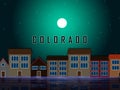 Colorado Real Estate Street Represents Buying Property In Denver United States - 3d Illustration