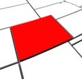 Colorado Red Abstract 3D State Map United States America Royalty Free Stock Photo