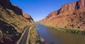 Colorado River aerial view, Moab, Utah, USA Royalty Free Stock Photo