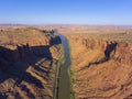 Colorado River aerial view, Moab, Utah, USA Royalty Free Stock Photo