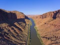 Colorado River aerial view, Moab, Utah, USA Royalty Free Stock Photo