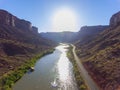 Colorado River aerial view, Moab, Utah, USA Royalty Free Stock Photo