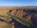 Colorado River aerial view, Moab, Utah, USA Royalty Free Stock Photo