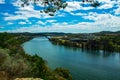 The Colorado River bend at 360 Bridge or Pennybacker Bridge