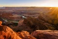 Colorado River from Dead Horse national park viewpoint , Utah, USA Royalty Free Stock Photo