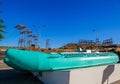 Colorado River Discovery raft near the Glen Canyon Dam Bridge in Arizona Royalty Free Stock Photo