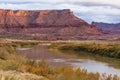 Colorado River and Fisher Towers Cloudy Day Royalty Free Stock Photo