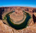 The Colorado river flows through the Horseshoe Bend, near Page Arizona Royalty Free Stock Photo