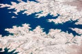 Colorado River and lake Mead aerial view Royalty Free Stock Photo
