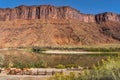 Colorado River Red Rock Canyon Reflection Moab Utah Royalty Free Stock Photo