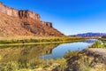 Colorado River Red Rock Canyon Reflection Moab Utah Royalty Free Stock Photo