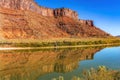 Colorado River Red Rock Canyon Reflection Moab Utah Royalty Free Stock Photo