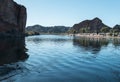 Colorado River resort living near Parker, Arizona Royalty Free Stock Photo