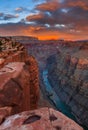 Colorado river runs through the depth of Grand Canyon Royalty Free Stock Photo