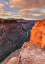 Colorado river runs through the depth of Grand Canyon Royalty Free Stock Photo