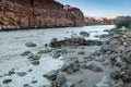 Colorado River Shoreline at Lee`s Ferry Royalty Free Stock Photo