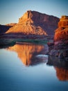 Colorado River Sunset Reflections near Moab Royalty Free Stock Photo