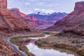 Colorado RIver Valley and Fisher Towers Glow Royalty Free Stock Photo