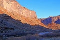 Colorado River Valley, Utah in winter Royalty Free Stock Photo