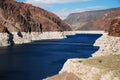 Colorado river the view from the Hoover Dam route Royalty Free Stock Photo
