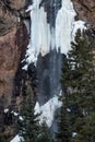 Colorado Rocky Mountain Frozen Waterfall Royalty Free Stock Photo