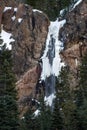 Colorado Rocky Mountain Frozen Waterfall Royalty Free Stock Photo