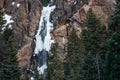 Colorado Rocky Mountain Frozen Waterfall Royalty Free Stock Photo