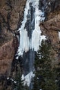 Colorado Rocky Mountain Frozen Waterfall Royalty Free Stock Photo