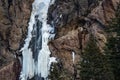 Colorado Rocky Mountain Frozen Waterfall Royalty Free Stock Photo