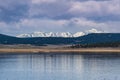 Colorado Rocky Mountain Scenic Beauty - Mt Antero left and Mt. Princeton right as seen from Antero Reservoir in the Collegiate Royalty Free Stock Photo