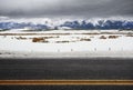 Colorado Rockies empty winter road