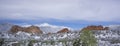 Colorado Springs, Garden of the Gods and Pikes Peak landscape Royalty Free Stock Photo