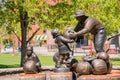 Pumpingkin harvest statue in the Colorado Springs Pioneers Museum