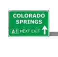 COLORADO SPRINGS road sign isolated on white Royalty Free Stock Photo