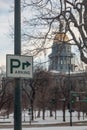 Colorado State Capitol Parking Sign Royalty Free Stock Photo