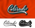 Colorado state, hand lettering design